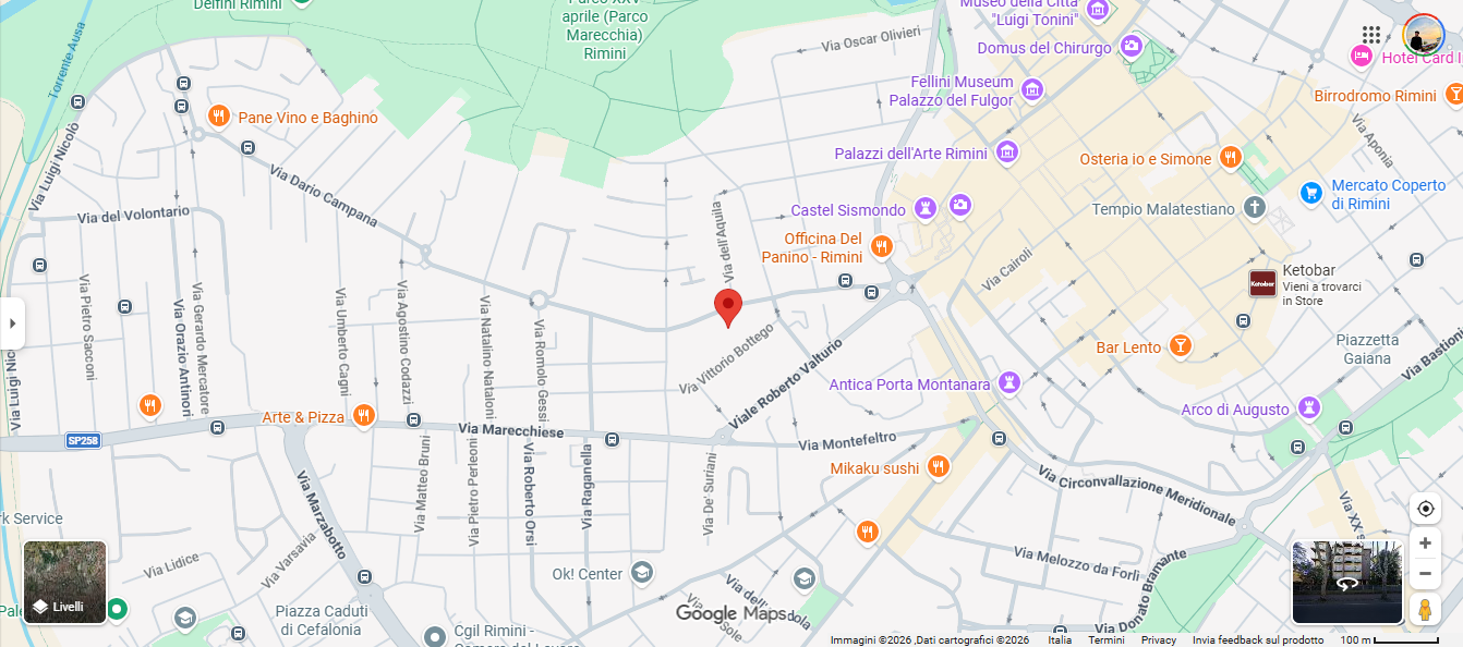 Mappa dello Studio della Dott.ssa Idrizi a Rimini